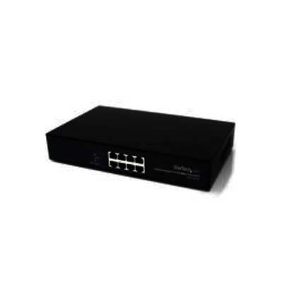 StarTech.com 8 Port 10/100 PSE Industrial Power over Ethernet Switch - All 8 Ports PoE StarTech.com 8 Port 10/100 PSE Industrial Power over Ethernet Switch - All 8 Ports PoE